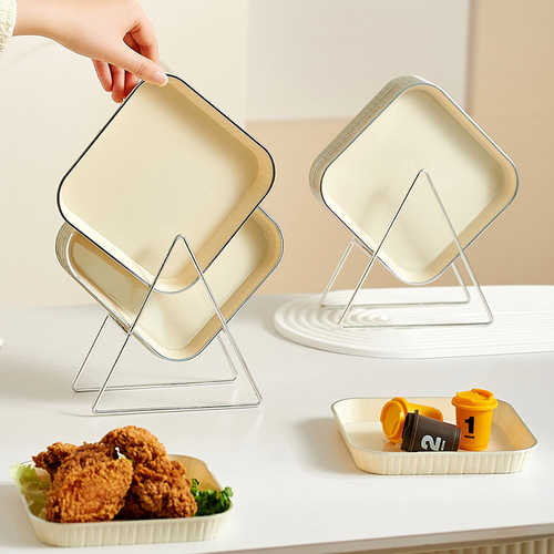 Household dining table spit bone plate transparent small plate fruit snack plate plastic simple light luxury small plate garbage plate