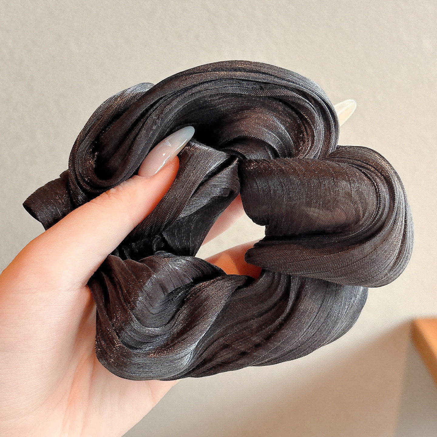 Cuerdas de cabello de viento pastoral pequeñas y altos valores faciales, anillo de cabello de intestino grande, sensación de una niña de banda de goma flácida, cuerdas de malla de banda de bola de cabeza