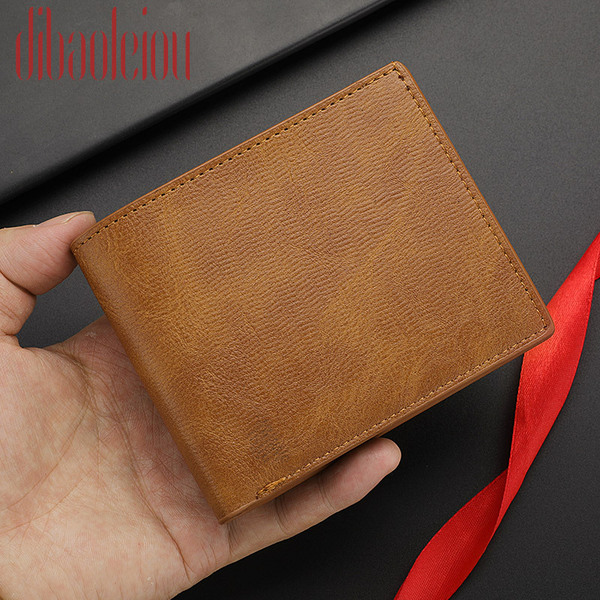 men's short retro wallet for students