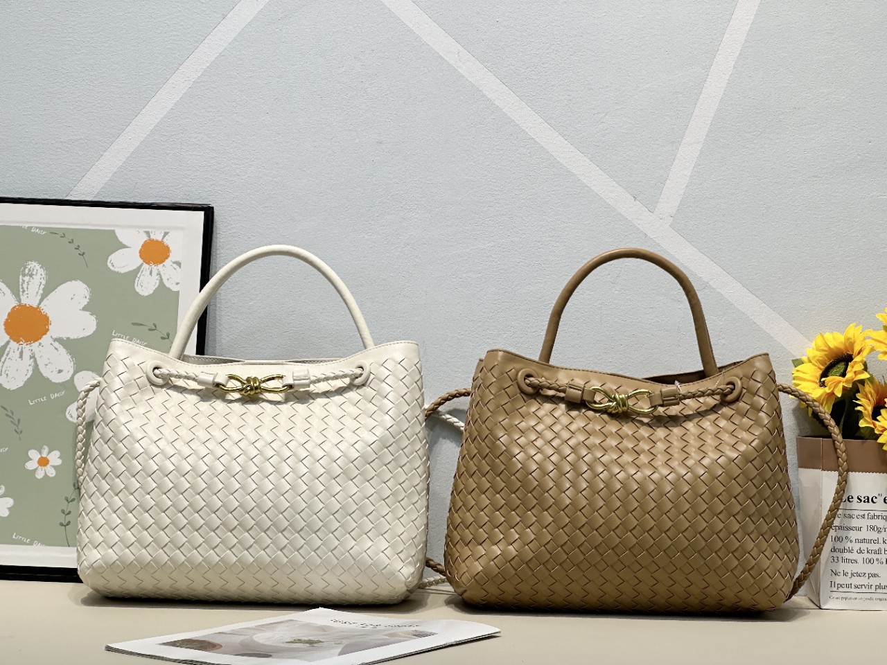 Nueva bolsa de mano de alta calidad de gran capacidad, personalidad femenina, bolsa de tejido simple hecha a mano, bolso de hombro universal