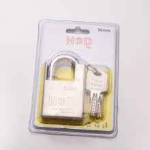 厂家直供大圆角叶片挂锁防盗防橇仿不锈钢通开锁小锁头跨境