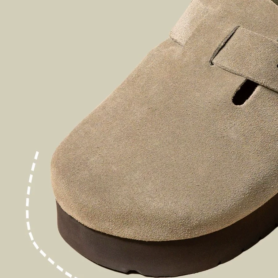 Ленивые однотонные ретро-тапочки Birkenstock для женщин, осень 2023, новый стиль, маленький рост, увеличение, повседневные, сочетаются со всем, тапочки с толстой подошвой
