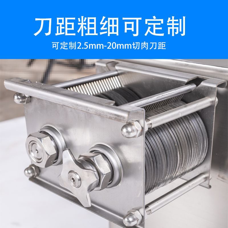 Máquina de corte de carne de escritorio comercial multifuncional de alta potencia desmontable cuchillo de acero inoxidable para supermercado carnicería hotel comedor