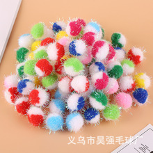 �S��ֱ�N�ӹ����Ʋ�ɫ�߲ʽ�zë��ë�q��pompom�� 2cm���]Сë��