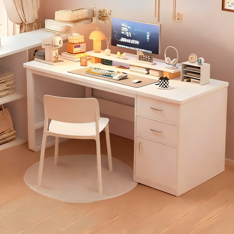 Computer Desk Desktop Home Desk Student Study Desk Simple Workbench Bedroom Office Desk with Drawers