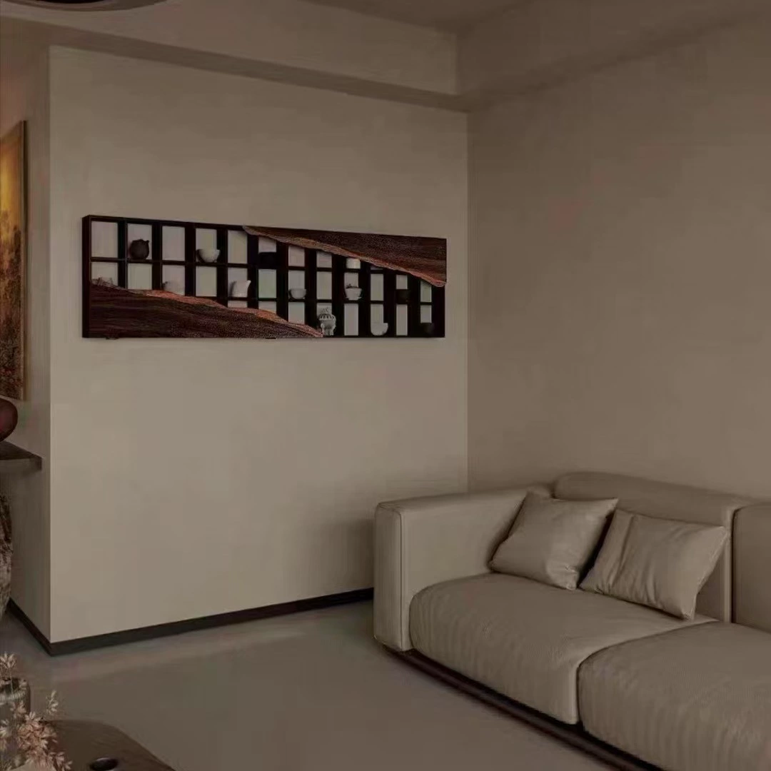 Старая вешалка из вяза Богу-стойка для хранения чая из цельного дерева