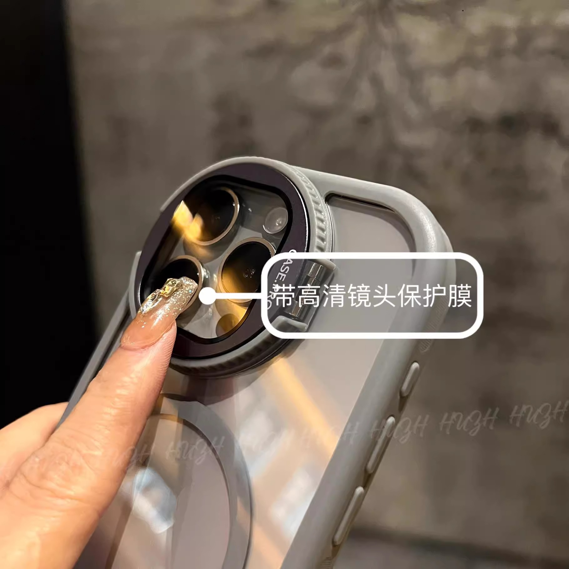 Manyetik lens tutucu iPhone 15 Pro Max cep telefonu kılıfı Apple 16 şeffaf tam koruma darbeye dayanıklı kılıf için uygun - 5