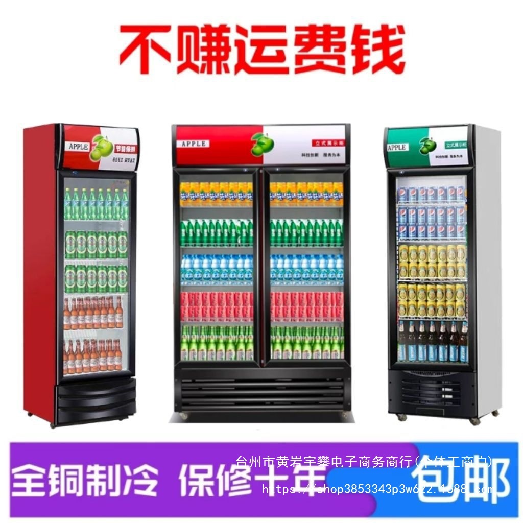展示柜冷藏柜保鲜柜商用冰箱冰箱饮料柜啤酒柜超市立式单双三门