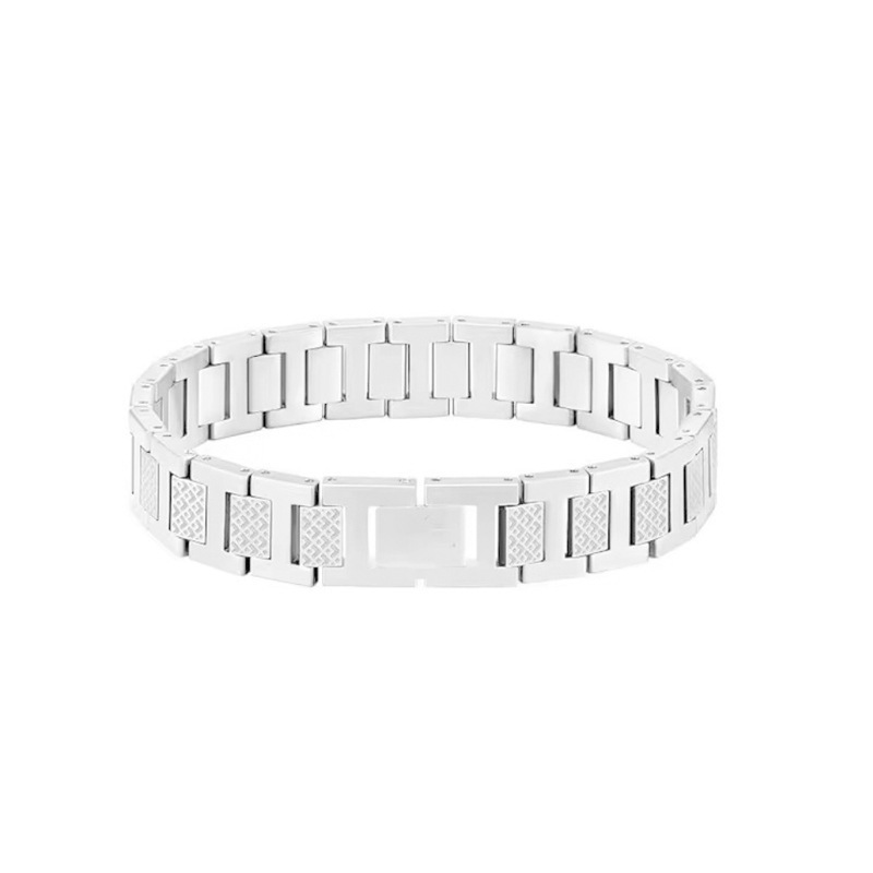 Cross-Border Hot-Selling Small Crocodile Titanium Steel Bracelet Men's Accessible Luxury High-End 18K Gold Adjustable Stainless Steel Magnet Bracelet