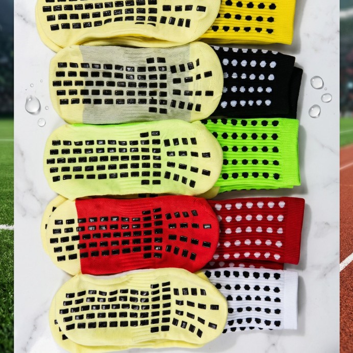 Calcetines de Fútbol Acolchados para Adultos de Poliéster, Antideslizantes y Absorción de Sudor para Entrenamiento