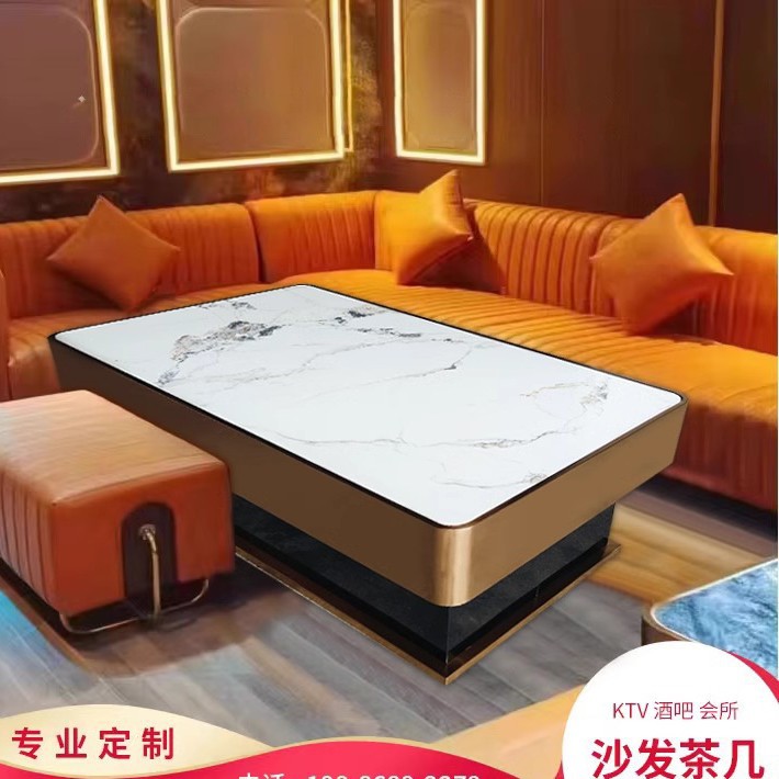 인기 판다페리 슬레이트 엣지 커피 테이블(재고 있음)