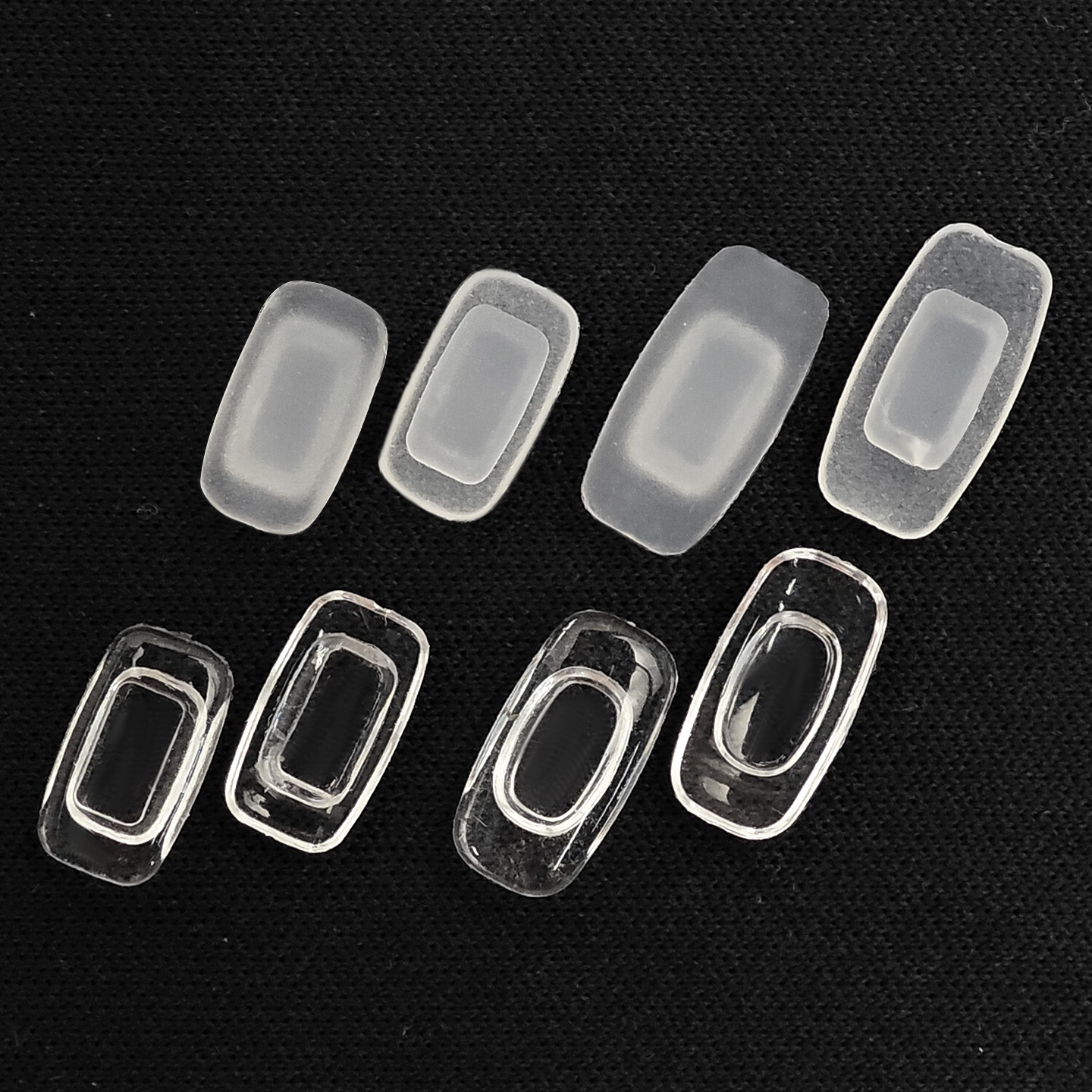 Transparent Frosted Rectangular Silicone Nose Pads, Clip-On Glasses Nose Pads, Embedded Soft Pads, Special Glasses Accessories
