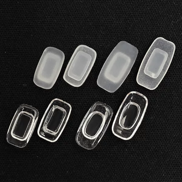 Transparent Frosted Rectangular Silicone Nose Pads, Clip-On Glasses Nose Pads, Embedded Soft Pads, Special Glasses Accessories