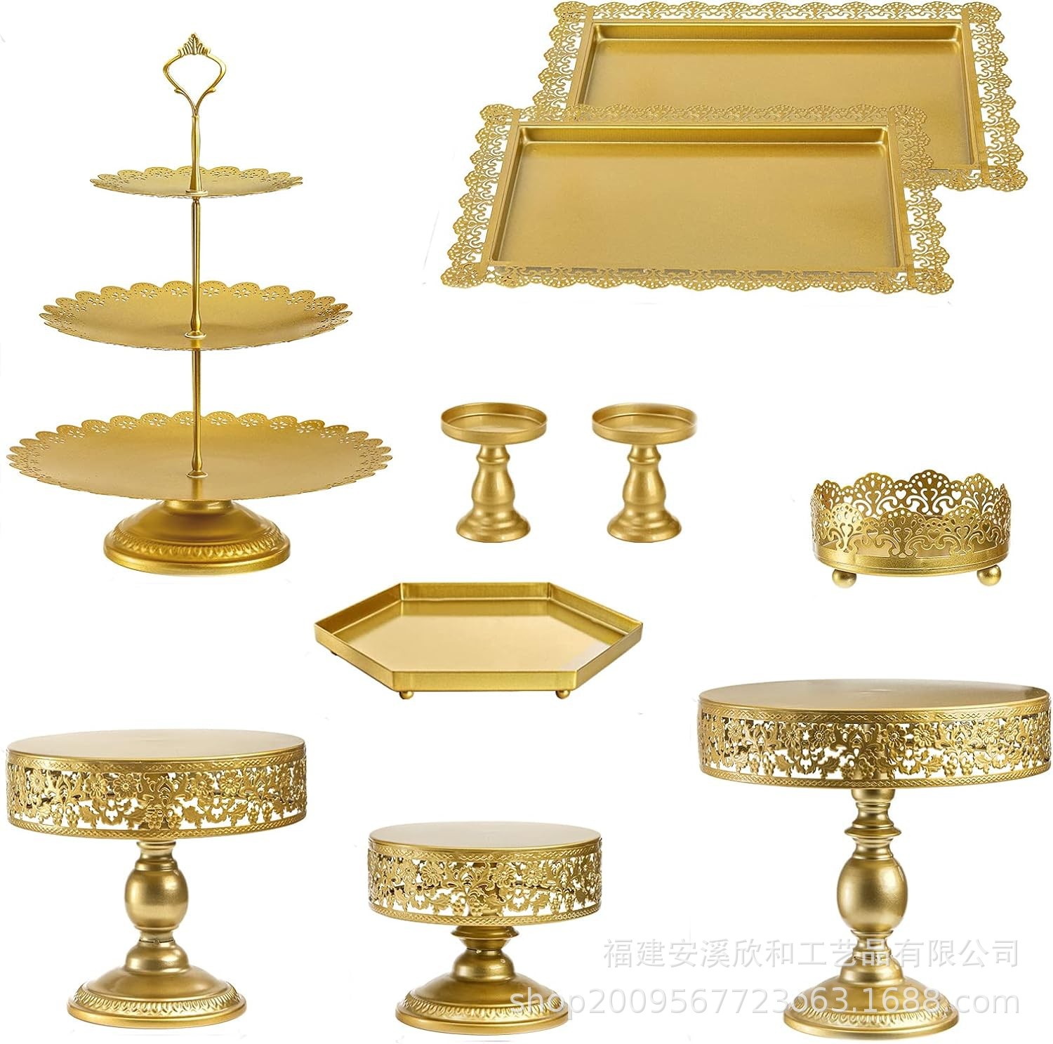 Estante de pastel de oro decoración de postres de cumpleaños decoración de fiesta de cumpleaños estante de exhibición decoración de postres