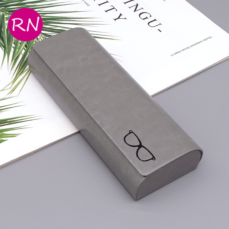 新しいハイエンドのシンプルなレザーメガネケース、耐圧近視メガネケース、ファッショナブルな大容量メガネ収納ボックス