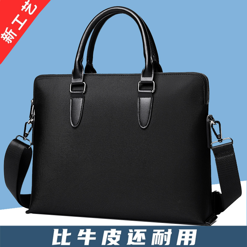 Briefcase Business Men's bag nylon Oxford cloth shoulder bag large capacity file bag fashion handbag computer bag