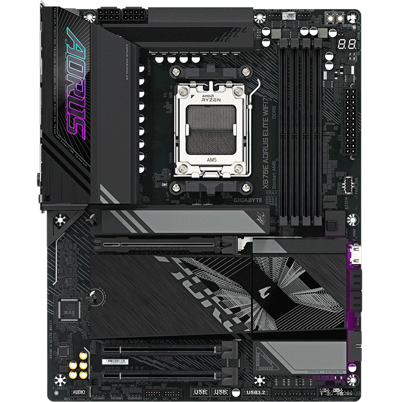 技/嘉小雕X870E AORUS ELITE WIFI7主板DDR5支持AMD CPU 9900X