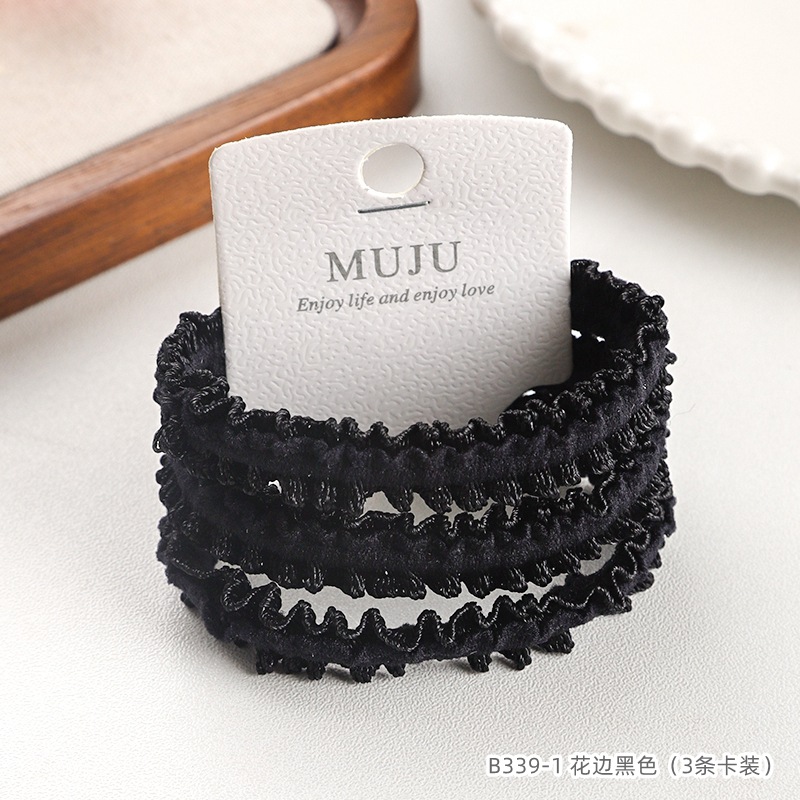 [Carga de tarjeta] sensación de alto nivel coreano de cabello de código de barras de moda de alta elasticidad de cabello anillo de cabello correa de cola de caballo