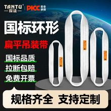 国标白色吊带起重吊装带扁平环形工业吊带O型30吨5行车吊带布吊绳