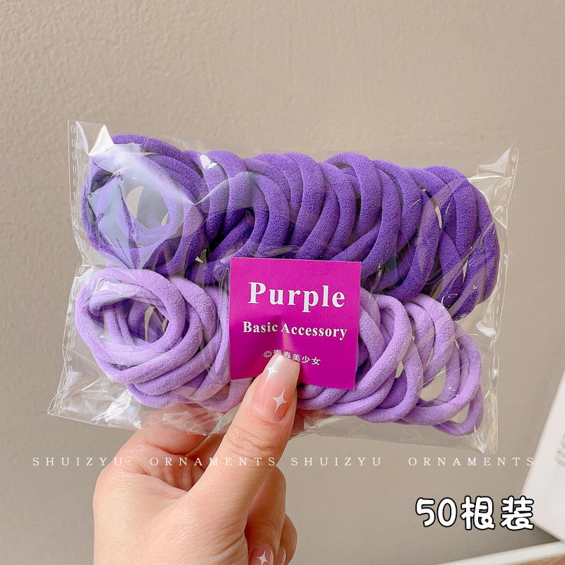 Pequeña banda de goma disponible negra para las mujeres, alta banda de goma elástico y durable, Banda del pelo, Banda del pelo para las muchachas