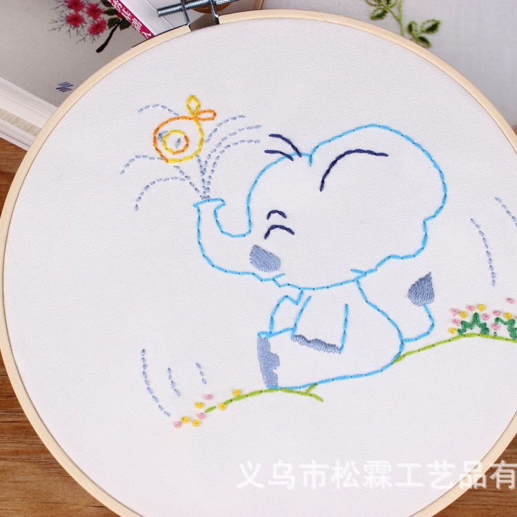 DIY manual bordado kit material paquete europeo de dibujos animados animal principiante kindergarten formación enseñanza