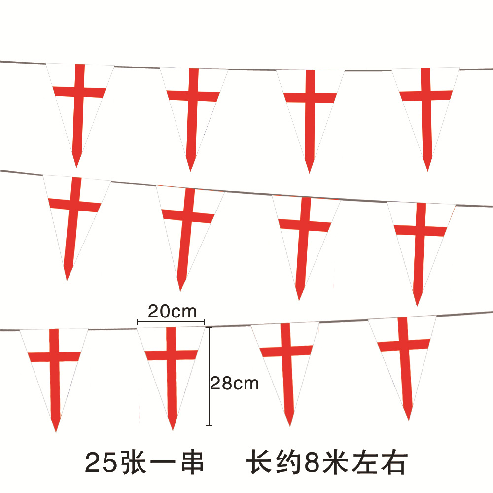 Selección global de banderas de equipos de la Copa Mundial, 32 banderas de equipos en hilo, banderas colgantes para decoración de bares, banderas de equipos, banderas colgantes con ambiente de la Copa Mundial