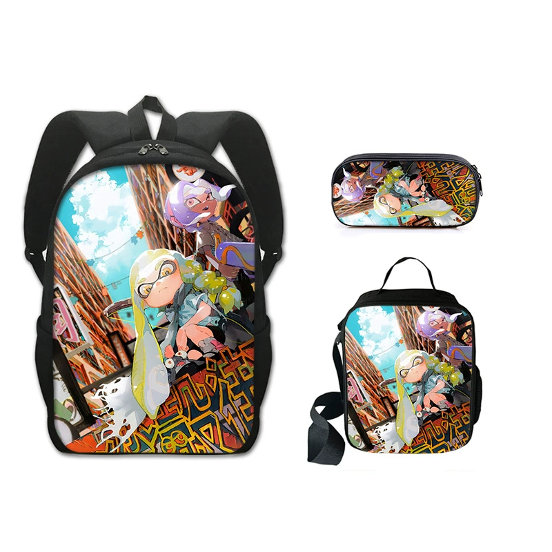 Backpack, pencil case, set, new collection, polyester, 3 piece set