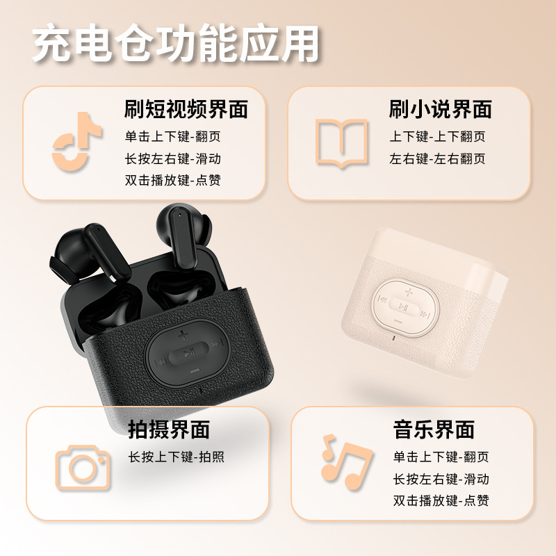 2025年新作ショートハンドルワイヤレスBluetoothヘッドセットインイヤータイプは、長い時間装着しても痛くない短いビデオ小説のページめくりヘッドセットを再生できます。|undefined