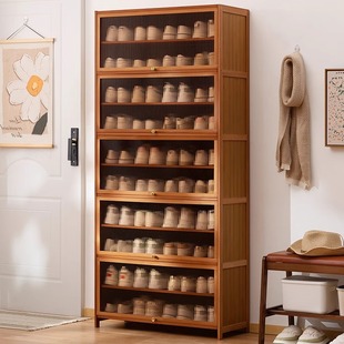 High-Style Vertical Entryway Shoe Cabinet for Home Use, Integrated Cabinet for Hallway Outside the Door, Extremely Narrow Entryway Storage with Large Capacity