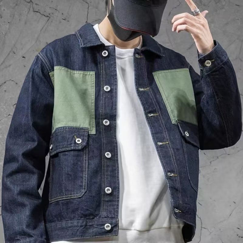 Autumn Japanese retro denim trend universal jacket