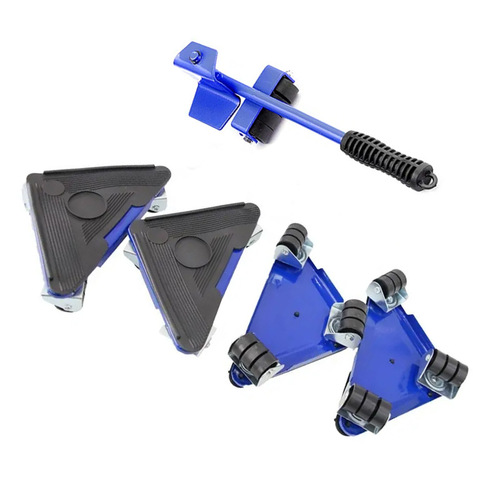 5-piece set of moving artifacts made of triangular iron, coffee table furniture, universal wheel moving tool for moving heavy objects