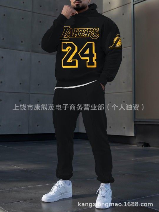 2025新款男士时尚舒适休闲运动连帽卫衣套装欧美跨境NBA休闲套装|undefined