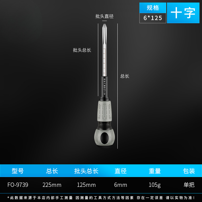 Herramientas especiales de ingeniería eléctrica de Fukuoka, destornillador de boca plana, conjunto de destornillador de flor de ciruela de grado industrial ultra duro