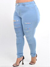 S 26445 Distressed Patchwork Denim Pants �ƶ�ţ��С�ſ�