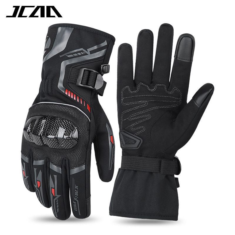 Jcaa Motorcycle Winter Cycling Gloves for Men and Women, Waterproof, Windproof, Velvet, Warm and Cold-Proof Carbon Fiber Motorcycle Equipment Jcaa Motorcycle Winter Cycling Gloves for Men and Women, Waterproof, Windproof, Velvet, Warm and Cold-Proof Carbon Fiber Motorcycle Equipment