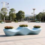 玻璃钢花盆组合商场花箱户外市政花坛树池酒店椭圆落地美陈大花器