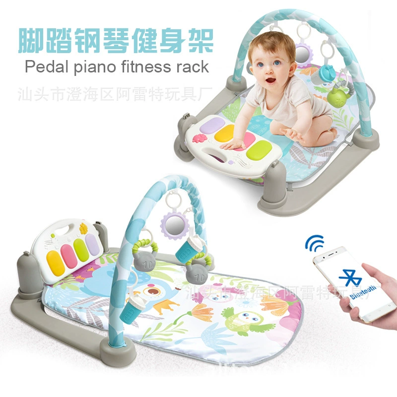 Детская педаль фортепиано тренажерный зал стойки 0-36 месяцев раннего образования игрушка игра музыка свет Ползания Pad с Bluetooth