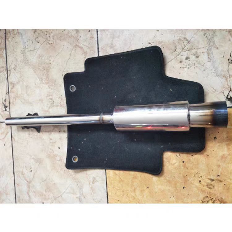 Car exhaust modification sound system, universal stainless steel direct exhaust with back-pressure tail section, rumble exhaust for street racing car sound
