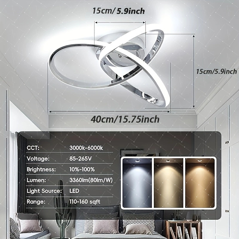 Transfronterizo Amazonas sala de estar lámpara de techo dormitorio lámpara de pasillo LED luz de atmósfera moderna simple lámpara Zhongshan al por mayor image 8