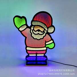 跨境led隧道灯圣诞老人摆件圣诞节日氛围灯创意派对礼品装饰灯