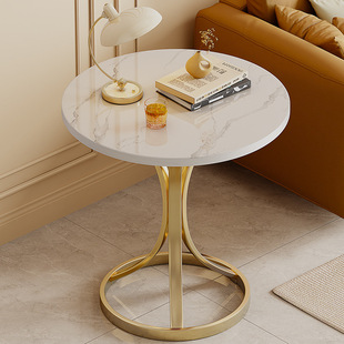 Light Luxury Living Room Mobile Small Coffee Table Sofa Side Table Balcony Small Round Table Multifunctional Bedside Small Table Simple Household