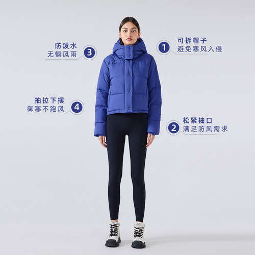 Winter detachable hood high-end women's fashion versatile thick warm coat women DAW158