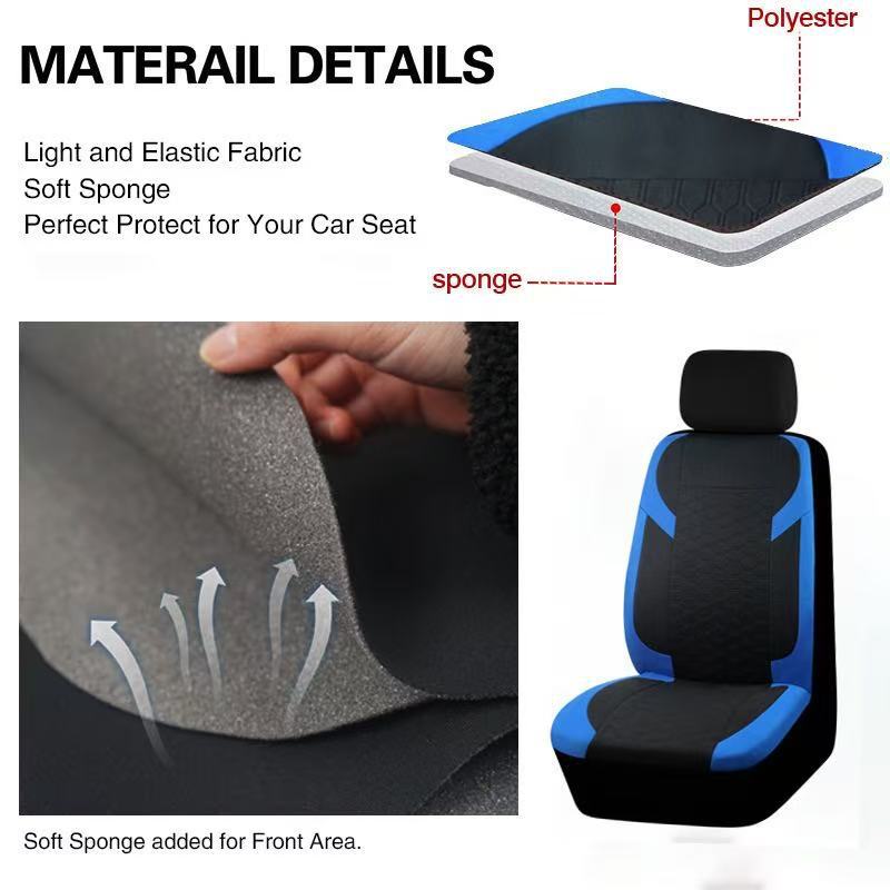 Meike Duo Cross-Border Foreign Trade Export Hexagonal Honeycomb Style Universal Car Seat Cover Southeast Asia, Europe and America Temu