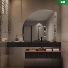 岩板洗手盆台设计师简约陶瓷现代一体洗漱无缝盆组合浴室柜卫生间
