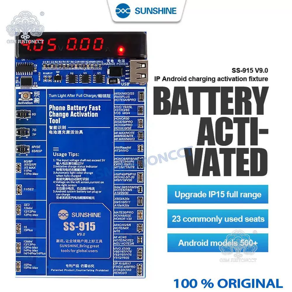 Xinxun SS-915 тест активации зарядки аккумулятора мобильного телефона маленькая плата