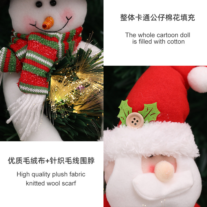 Christmas decoration supplies cartoon creative old man snowman curtain buckle cotton filled trumpet party hanging gift