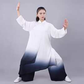 非实拍 太极服女新款飘逸高端比赛表演太极拳练功服装女春夏季