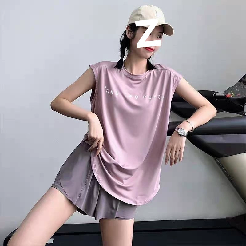 Спортивная футболка из ледяного шелка, женская, большого размера, 150kg г., свободный жилет для фитнеса, накидка для бега, спортивный топ без рукавов, одежда для йоги