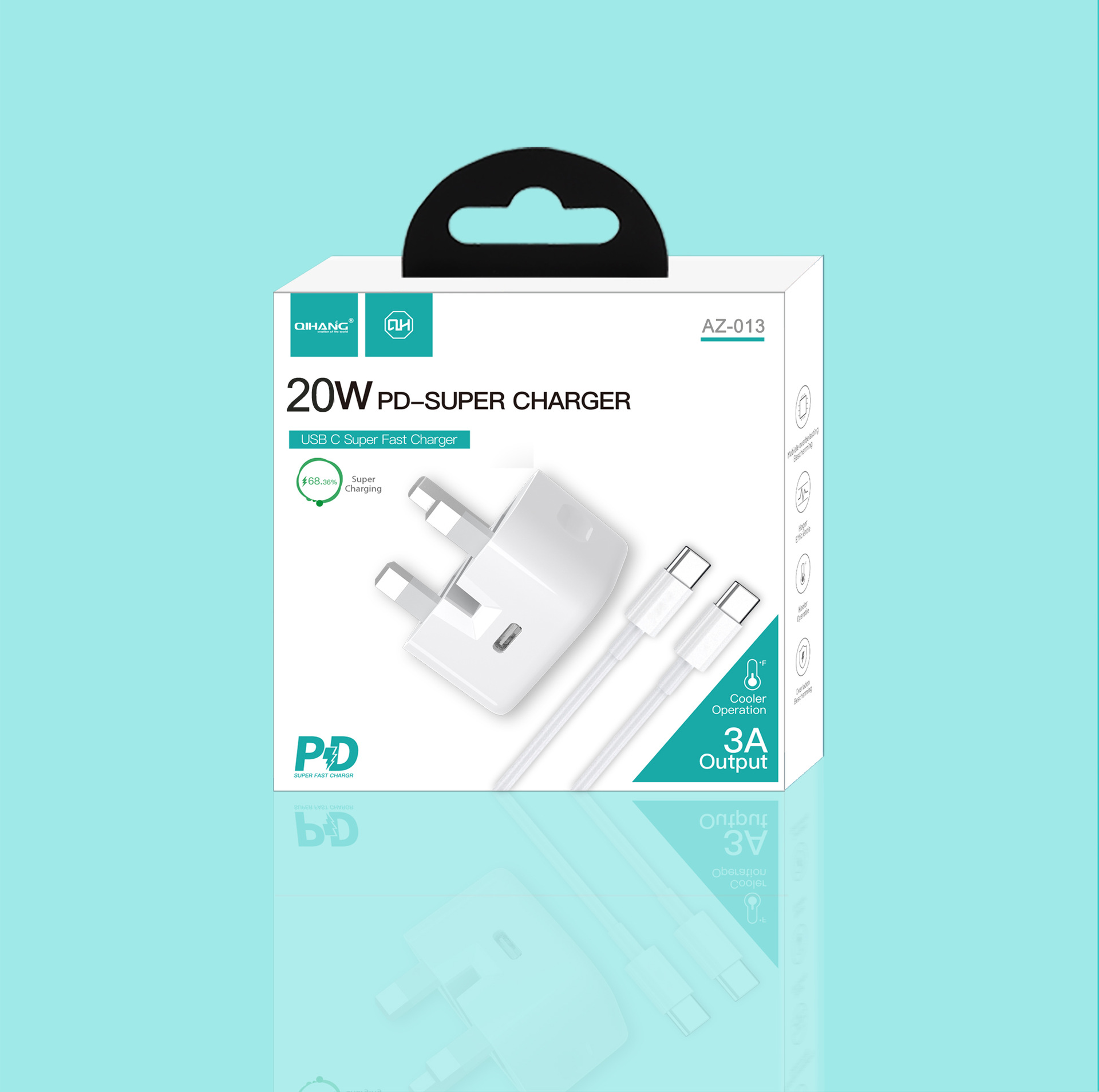 英规折叠脚PD20W折叠快充头适用苹果手机充电器PD快充充电头工厂