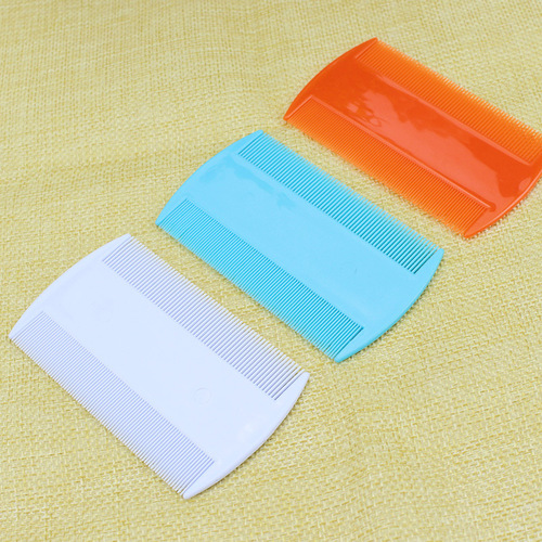 Wholesale double-sided plastic flea grate comb, pet comb double row fine tooth comb, cat and dog comb shell, dog supplies